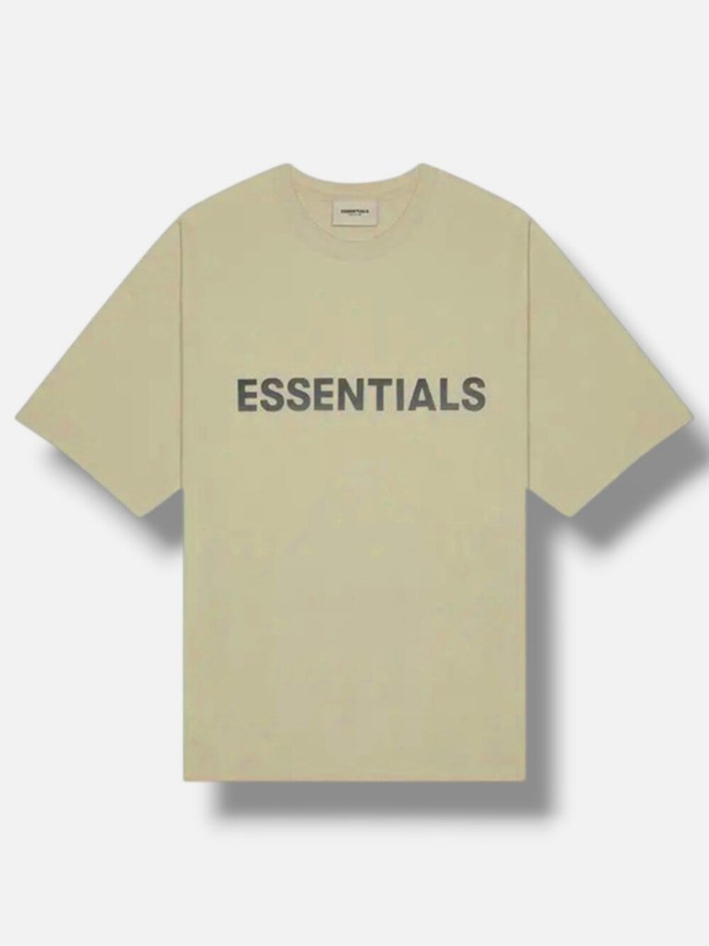 Fear of God Men's Yellow Essentials Crewneck Dropped Shoulder T-Shirt Size S